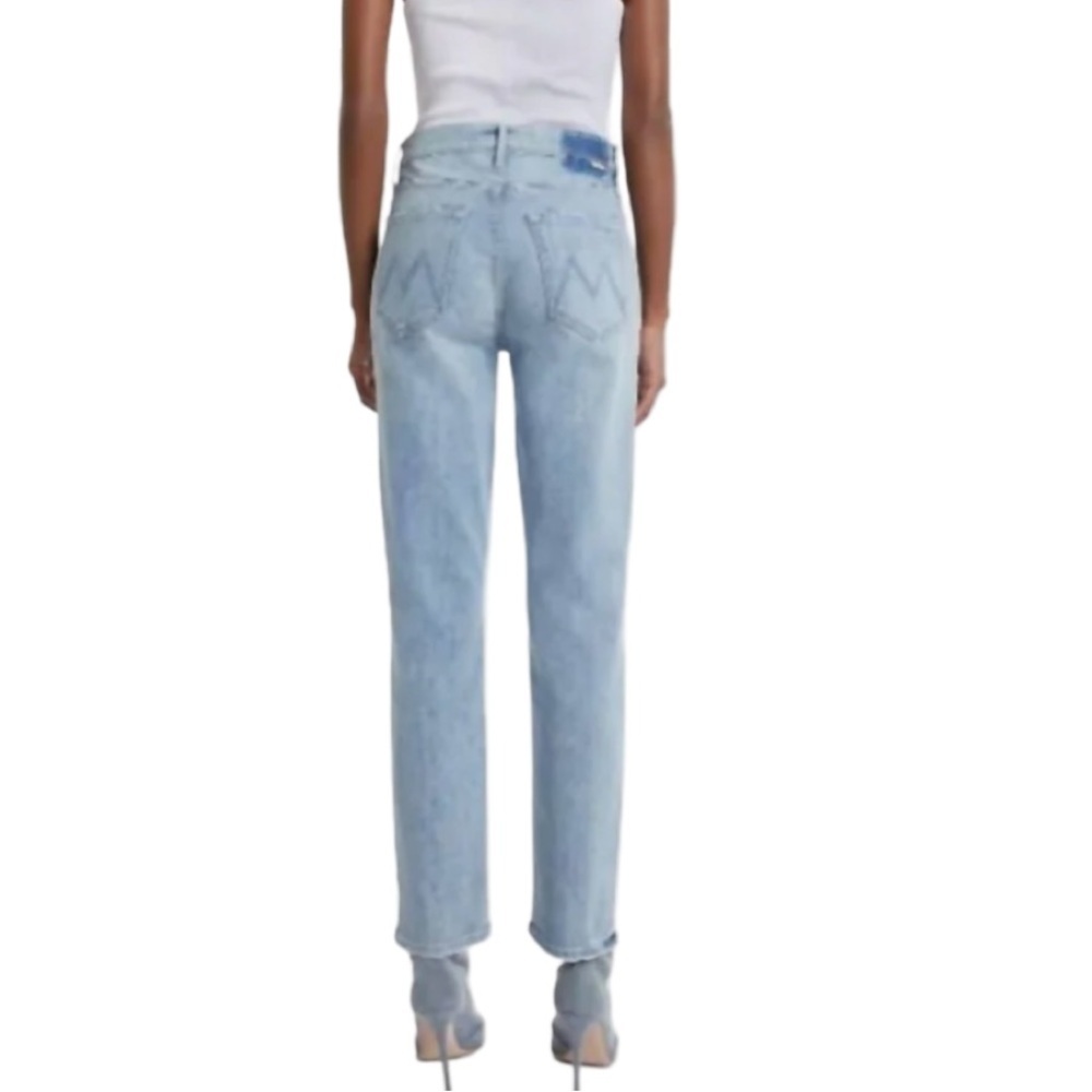 MOTHER The Dazzler Yoke Front Ankle Denim Jeans Wild Calling Blue Wash Size 27 - Picture 2 of 16